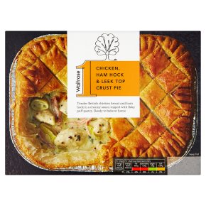 Waitrose 1 chicken, ham hock & leek pie