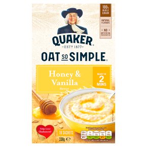 Quaker Oats So Simple honey & vanilla porridge cereal sachets