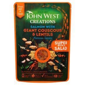John West Creations Salmon with Giant Couscous & Lentils