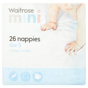 essential Waitrose nappies, size 5, junior, 11-25 kg