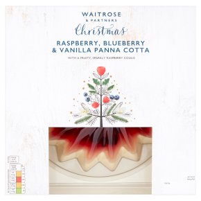 Waitrose Christmas Raspberry, Blueberry Vanilla Panna Cotta