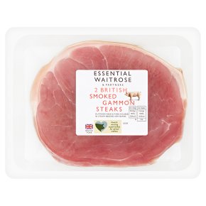 Essential Waitrose 2 smoked Gammon Steaks