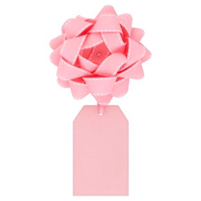 Waitrose pink bow & tag