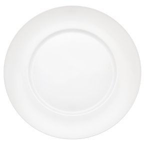 Waitrose Chefs' White rimmed dinner plate