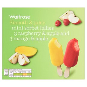 Waitrose LoveLife Calorie Controlled mango and raspberry fruit sorbet lollies