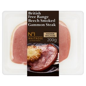 Waitrose 1 free range air dried beech smoked gammon steak