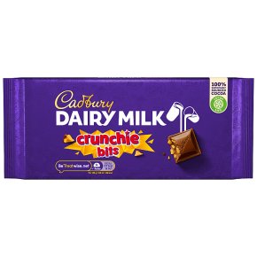 Cadbury Dairy Milk with Crunchie bits chocolate bar