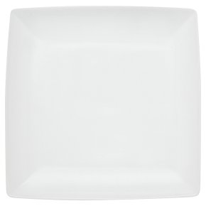 Waitrose Chefs' White square dessert plate