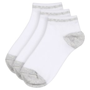 Waitrose Trainer Liner White/Grey 9-12