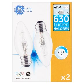 GE Halogen Candle 42W ES