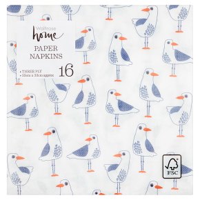 Waitrose Home Seagull Napkins 33x33cm