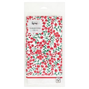 Waitrose Home Linen Feel Berry Tablecover