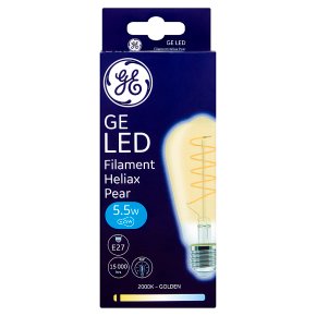 GE LED Heliax Filament Candle Gold