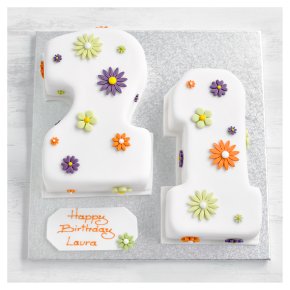 21st Birthday flowers cake