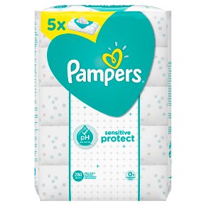 Pampers Sensitive Protect Baby Wipes 5 Packs (280)