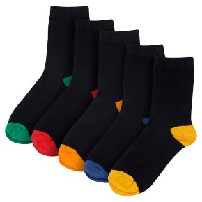 Waitrose Black Heel Toe socks size 12h-3h