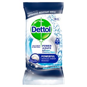 Dettol Power & Pure bathroom cleaning wipes
