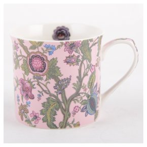 V&A pink oriental poppy mug