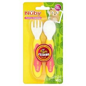 Nuby Stainless Steel Fork & Spoon