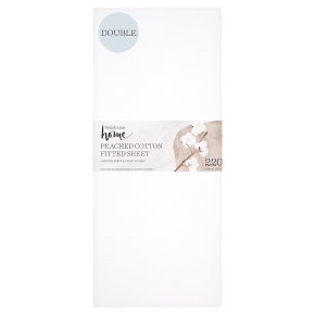Waitrose Home Peached Cotton Fitted Sheet