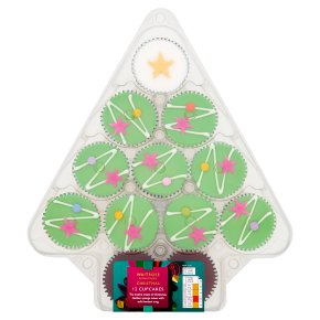 Waitrose Christmas Cupcakes in Tree