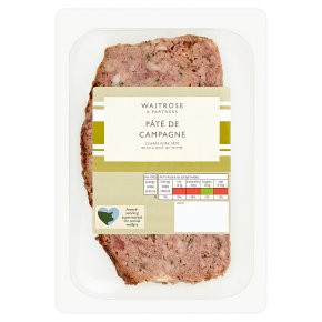 Waitrose French pâté de campagne, coarse pork pate with onion & thyme