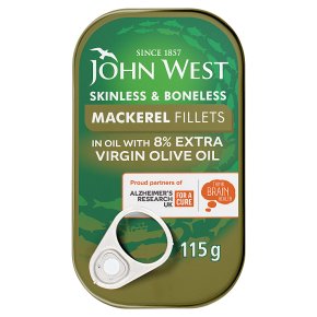 John West mackerel fillets in olive oil