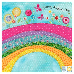Patchwork Rainbow Happy Mother's Day Card