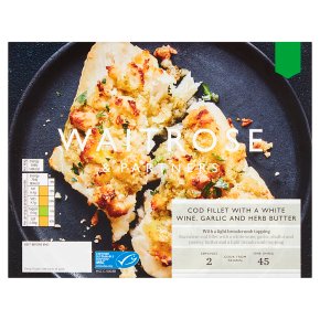 Waitrose Cod Fillet with Garlic & Herb Butter
