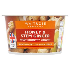 Waitrose honey & stem ginger yogurt