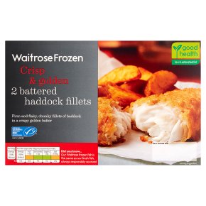 Waitrose Frozen 2 battered haddock fillets