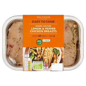 Waitrose Easy to Cook lemon & pepper chicken breasts