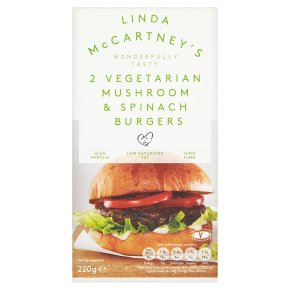 Linda McCartney 2 mushroom & spinach burgers