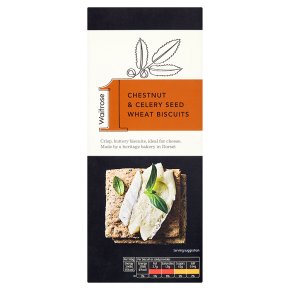 Waitrose 1 chestnut & celery seed wheat biscuits
