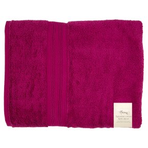 Waitrose Home Egyptian Cotton Bath Sheet Raspberry