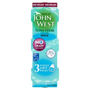 John West No Drain Tuna Steak in Brine