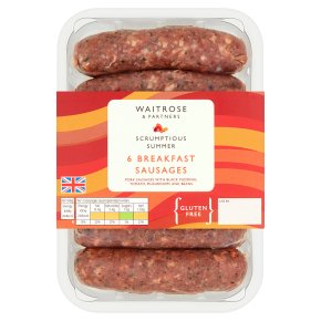 Waitrose 6 Breakfast Sausages