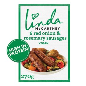 Linda McCartney's 6 Red Onion & Rosemary Sausages