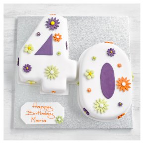 40th Birthday flowers cake