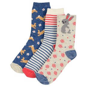 Waitrose Cotton Rich Rabbit Ankle Socks